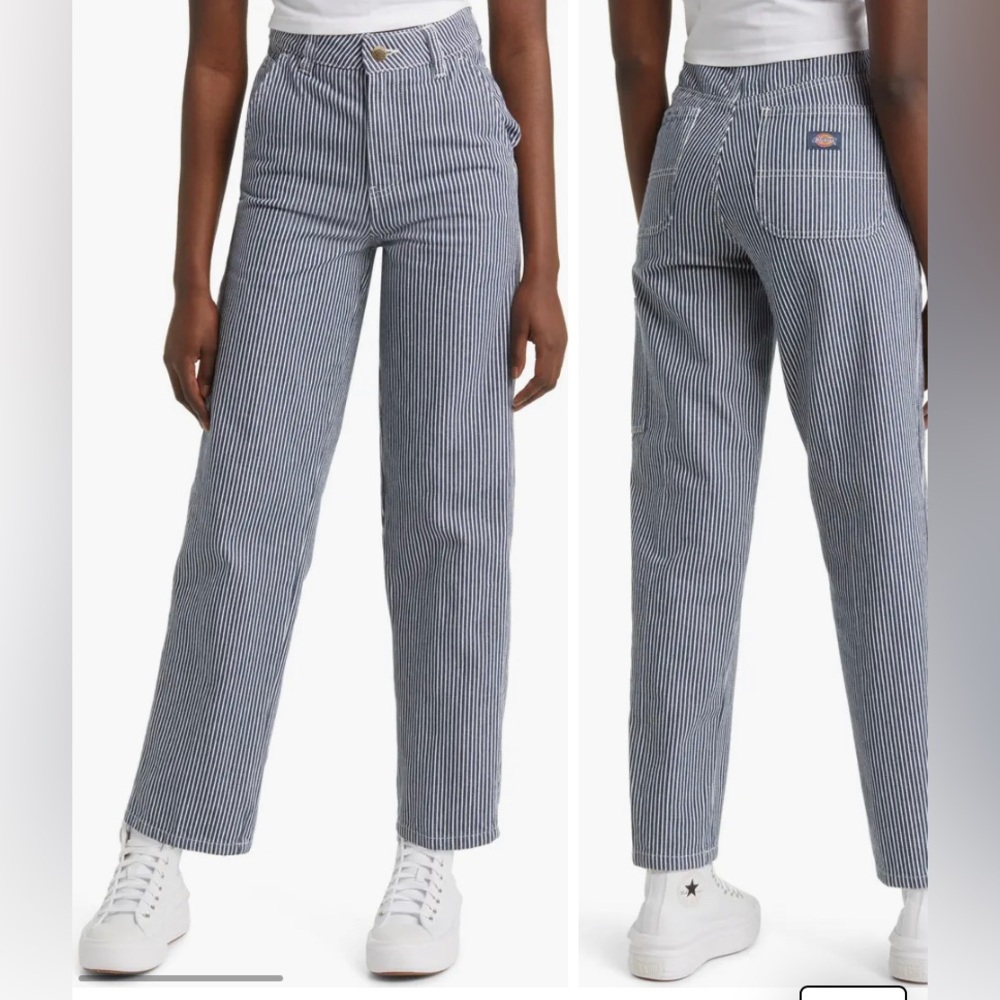 Hickory stripe cotton twill pants